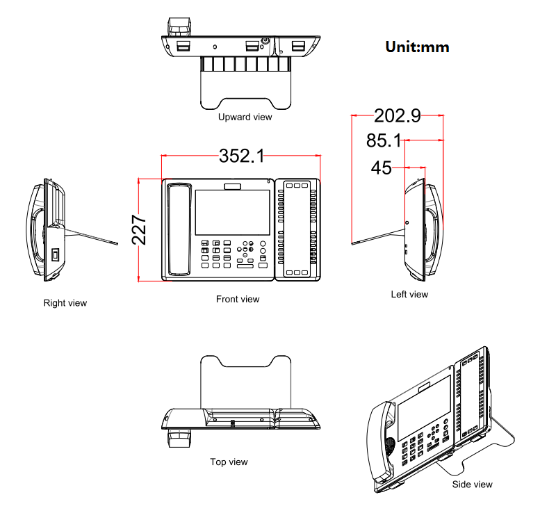 voip telephone size