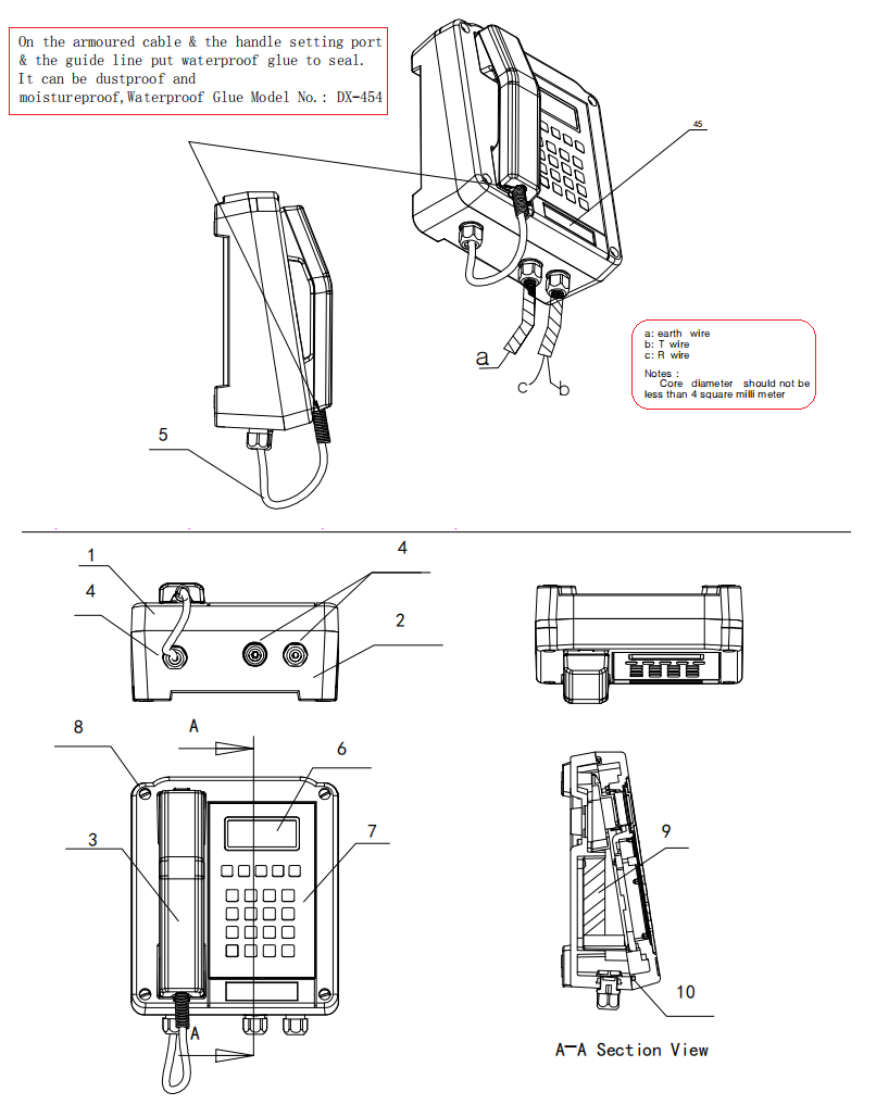 atex telephone all part size