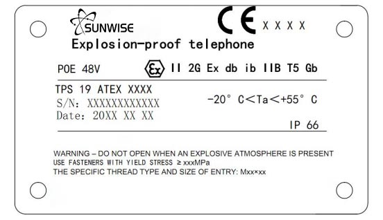 Hazardous Area Telephone specification