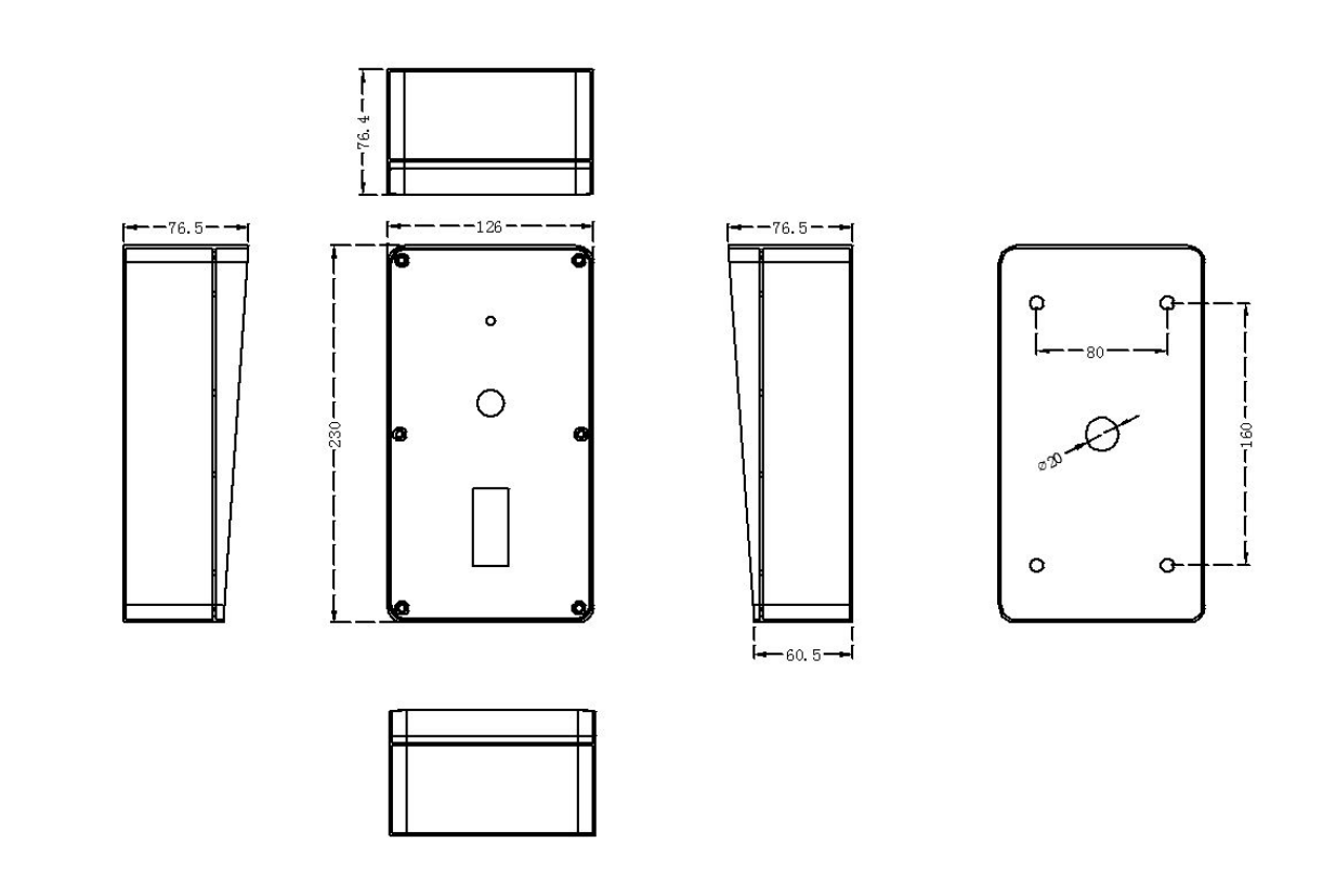 Waterproof antinoise industrial telephone detail size