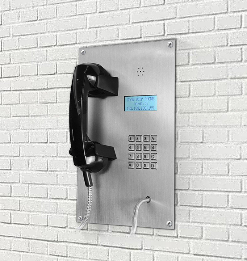 Stainless steel telephone with LCD view