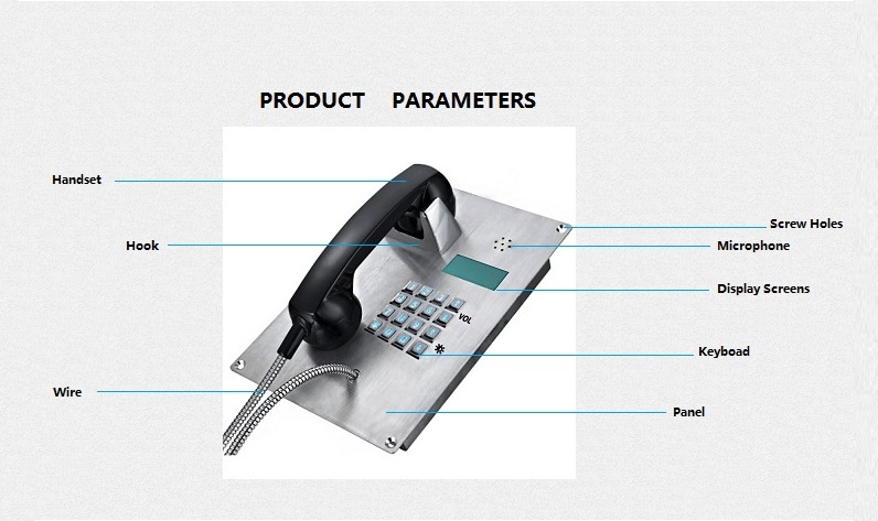 Stainless steel telephone with LCD view