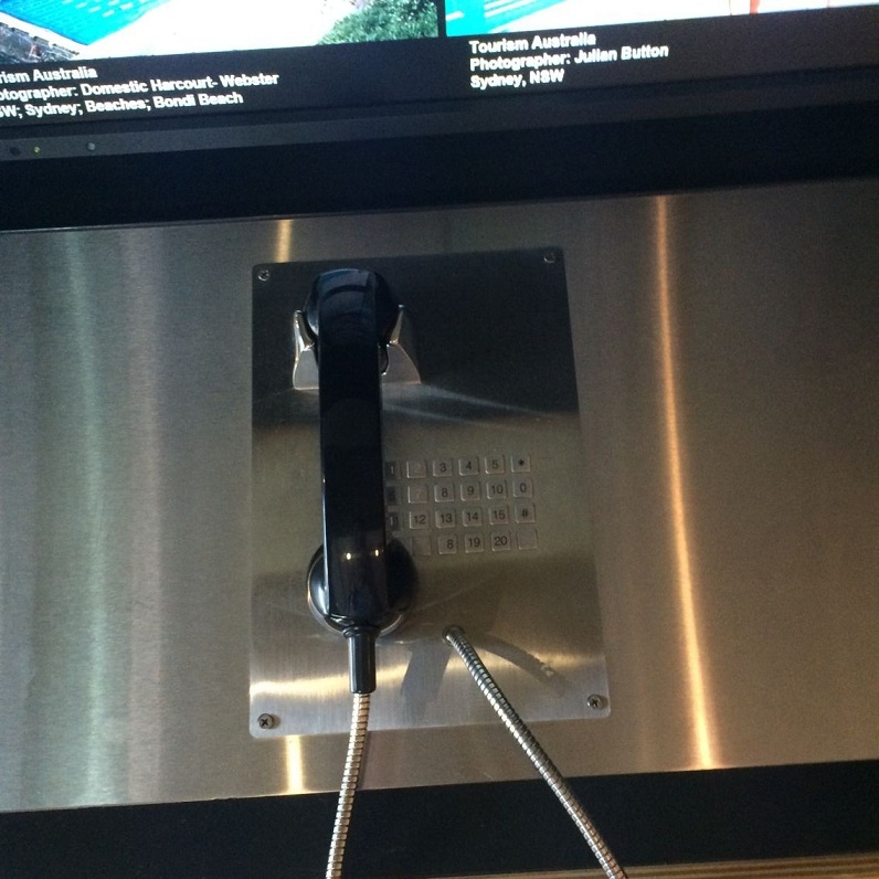 Stainless steel telephone with LCD view