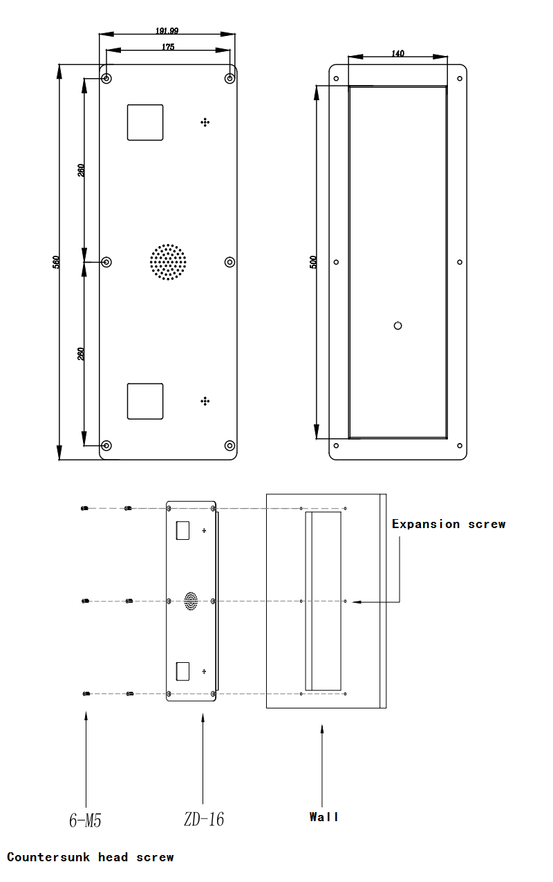 Help Point Intercom size and installation