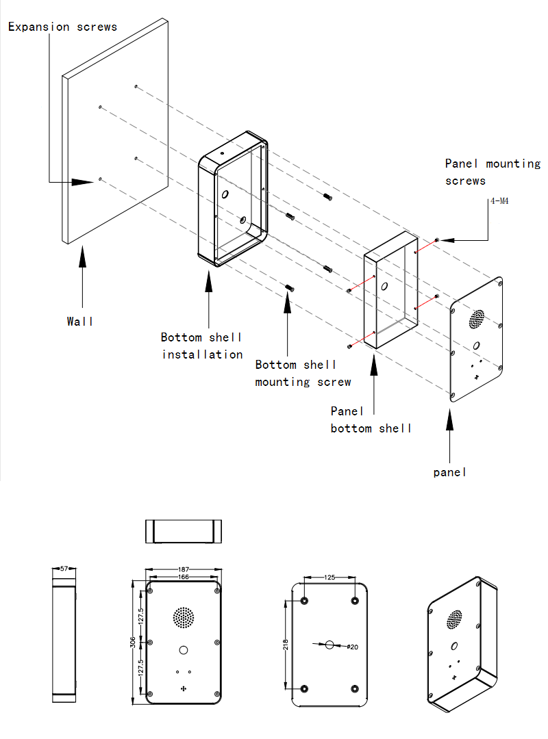 help point intercom voip install size